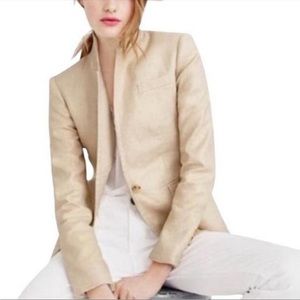 J Crew Regent Linen Blazer - Tan - Size 14